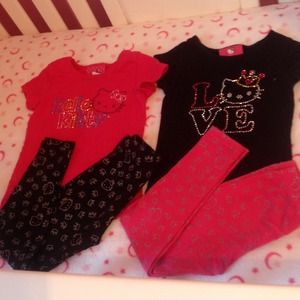 Girl size 4 4t hello kitty and jacket