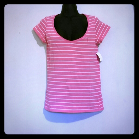 🔴SOLD🔴Pink Striped Tee