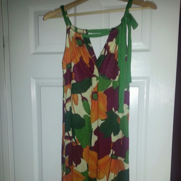 Floral print jersey dress