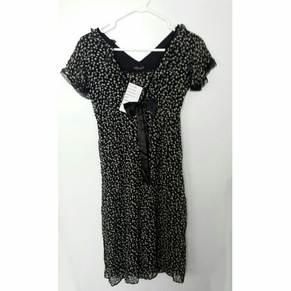 Modest Dainty Circle Print Babydoll Vintage Dress