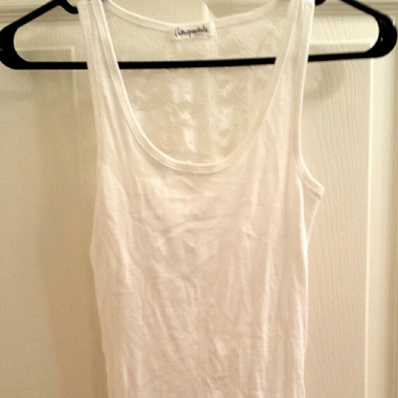 Lace Back White Aero Tank