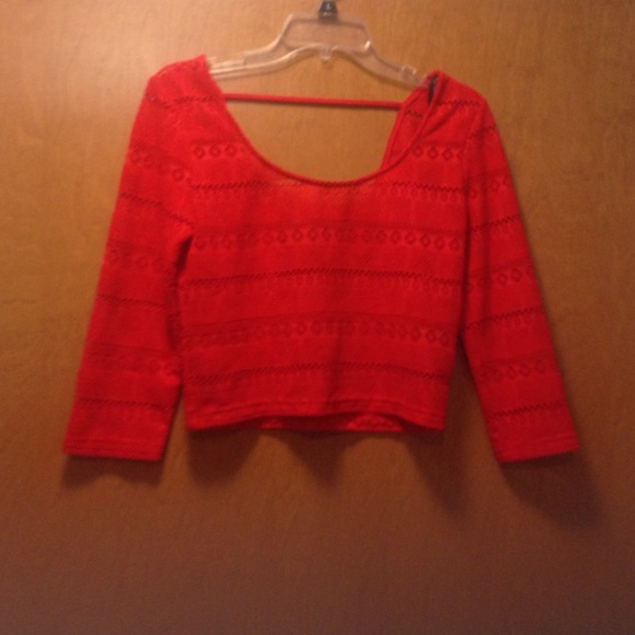 Forever 21 lace/ crochet 3/4 sleeves top