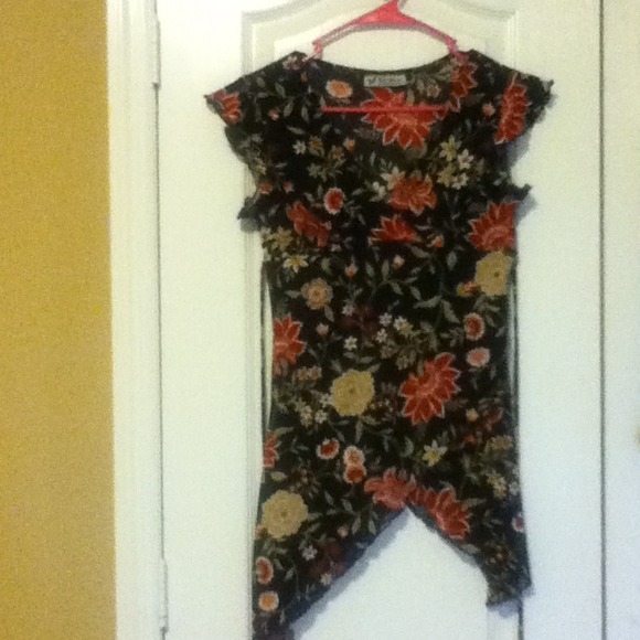 Flower printed top
