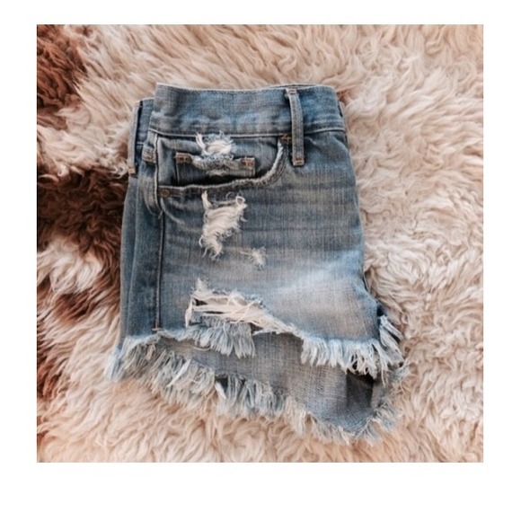 ♡ jean high waisted shorts ♡
