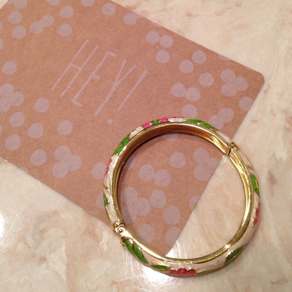 Gold + floral bracelet.
