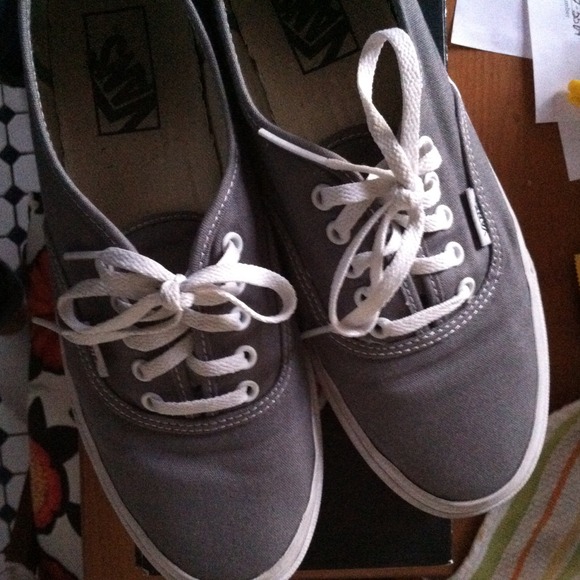 Gray & White Vans