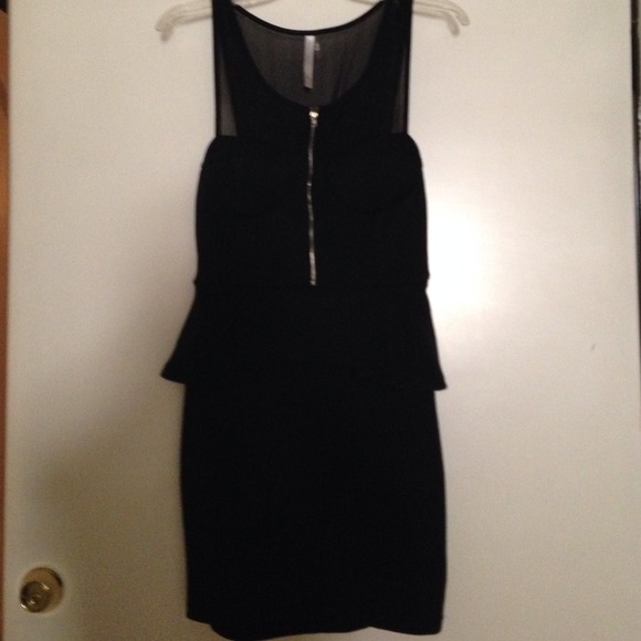 Peplum black dress