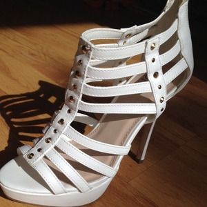 White high heels