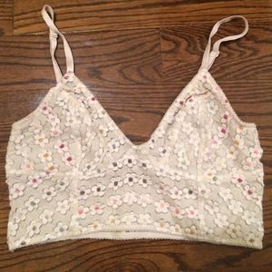 FREE PEOPLE Rainbow Daisy Chain Bralette - M/L