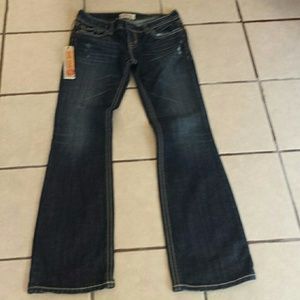 Mekdenim Boot cut Dark Distress Jeans