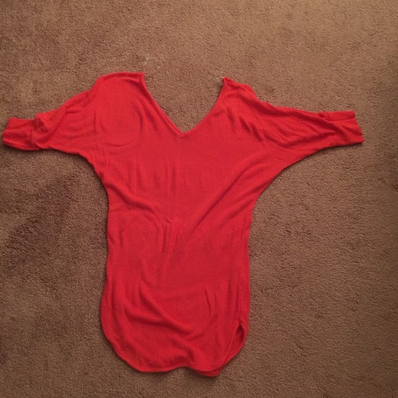 Coral dress shirt from Maurices