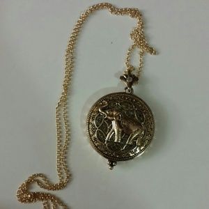 Elephant Magnifying Glass Necklace