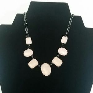 Light pink stone necklace
