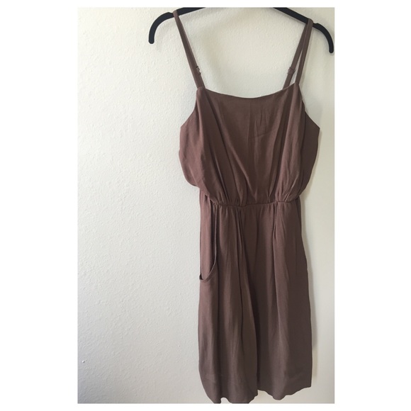 NWOT - zippered strappy back dress - brown/black - Picture 3 of 3