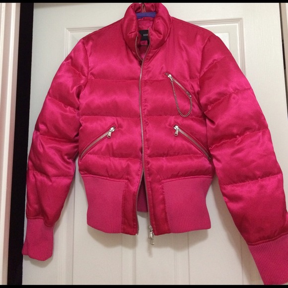 Express Hot Pink Puffer Coat