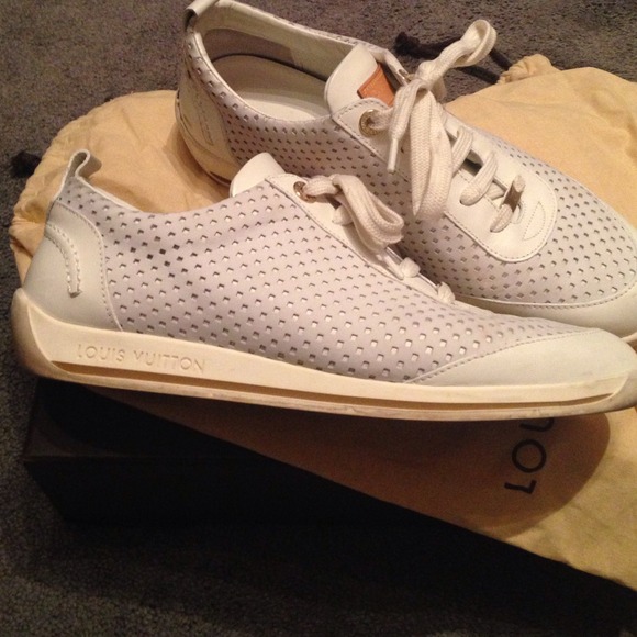 White Louis Vuitton shoes