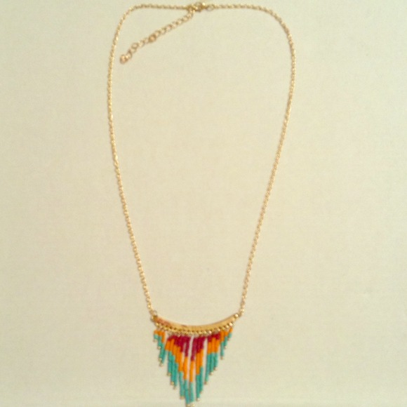 Beaded bar necklace