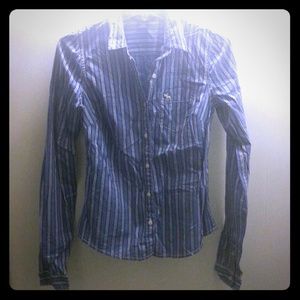 *NWOT* Abercrombie & Fitch Blue/white stripe shirt