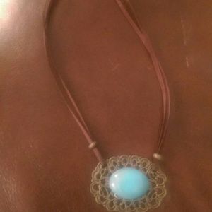 Turquoise with bronze necklace