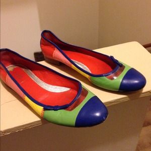 Colorful Fendi flats