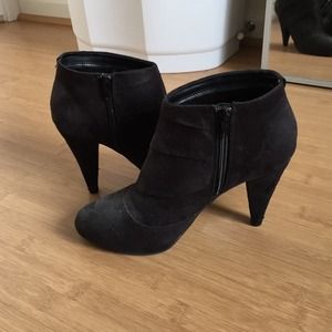 Black Suede Bootie by Fioni