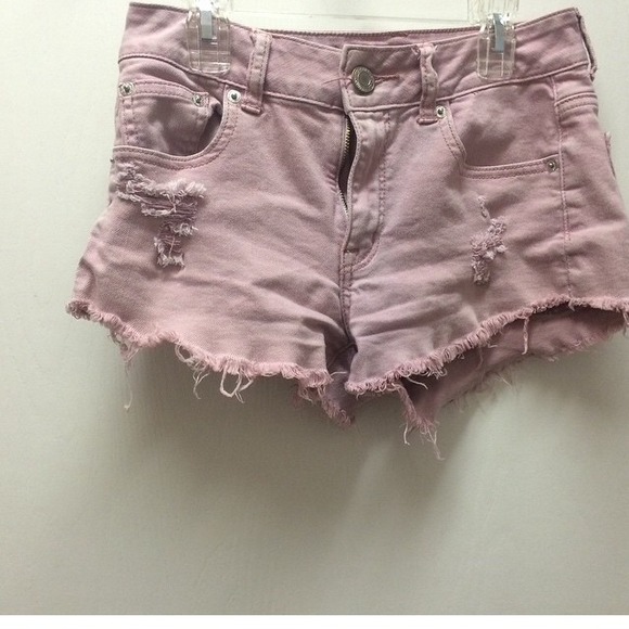 American eagle light pink high waisted shorts