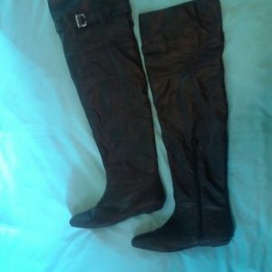 Black over the knee boots