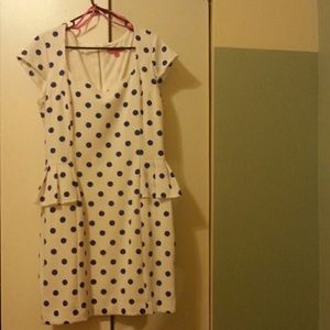 BETSEY JOHNSON PEPLUM POLKA DOT DRESS