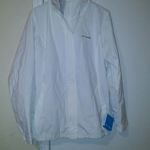 Columbia Outerwear - White Columbia Rain Jacket