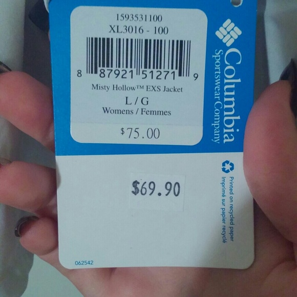 White Columbia Rain Jacket - Picture 3 of 3