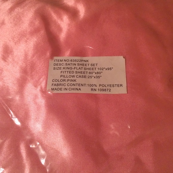 Pink Satin Sheet Set
