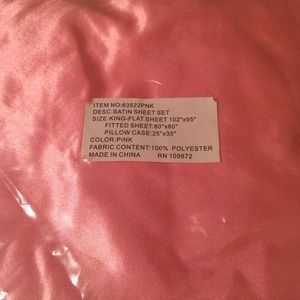Pink Satin Sheet Set