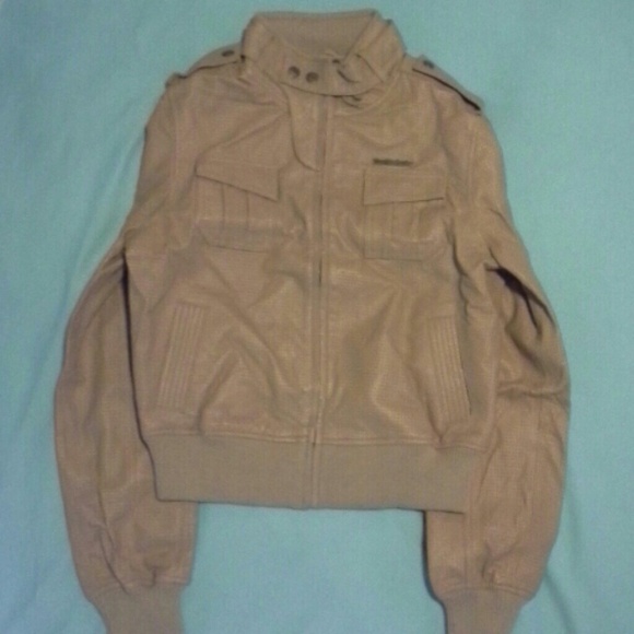 Tan live mechanics faux leather jackets - Picture 1 of 3