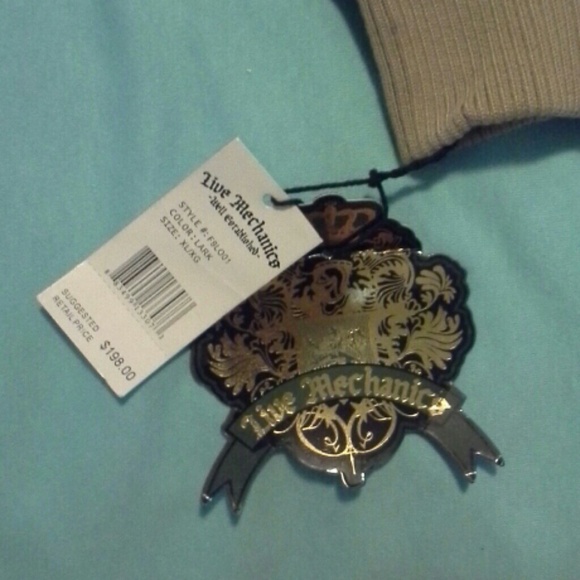 Tan live mechanics faux leather jackets - Picture 2 of 3