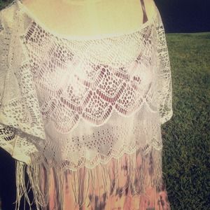 Fringe layering top.