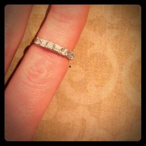 Genuine diamond anniversary ring.