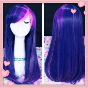 🌟Brand new! Pink, Dark Blue, & Purple Wig!