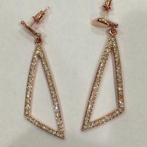 Rose gold plated earrings