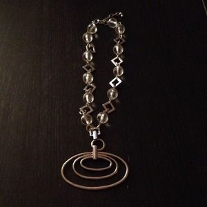 Silver tone necklace