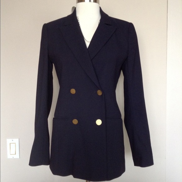 ⛔️SOLDTheory Navy Boyfriend Jacket - Picture 2 of 4