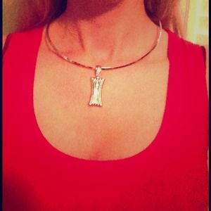 Lia Sophia silver and turquoise necklace.