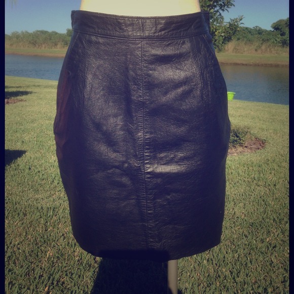Vintage Black Leather mini