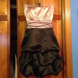 Semi-Formal Pale Pink/Silver/Black Dress