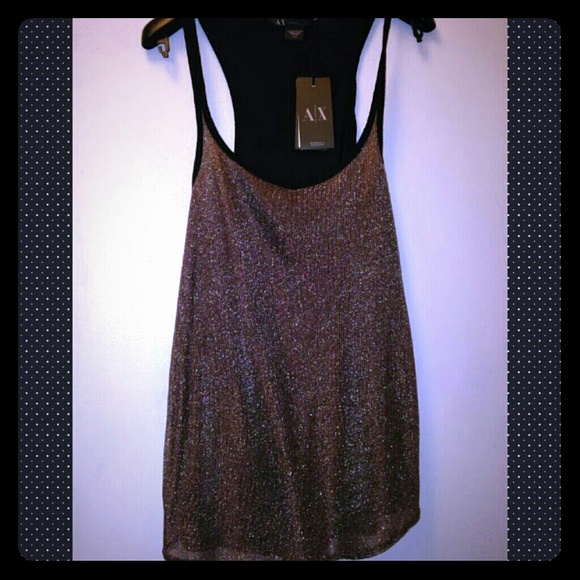 Armani Exchange Black Spaghetti Strap Tank Size M
