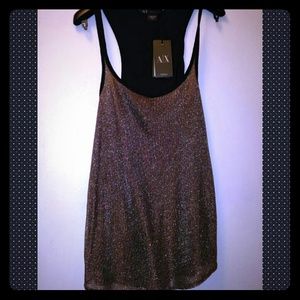 Armani Exchange Black Spaghetti Strap Tank Size M