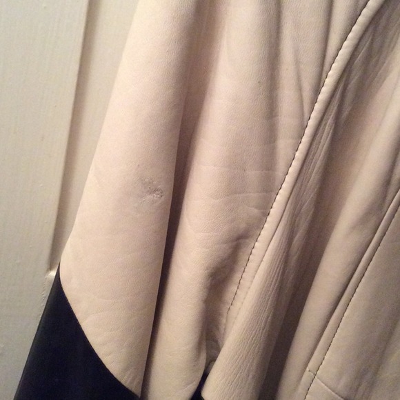 2 Tone 3/4 Leather Jacket Coat sz Sm-Med - Picture 2 of 4