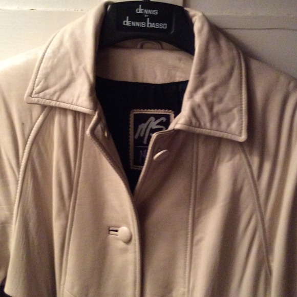 2 Tone 3/4 Leather Jacket Coat sz Sm-Med - Picture 3 of 4