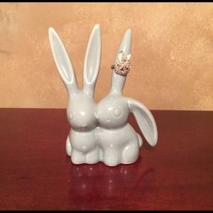 Adorable Blue Bunny Ring Holder