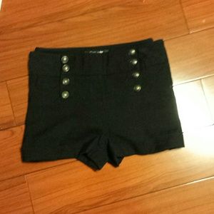 Navy blue high waisted shorts