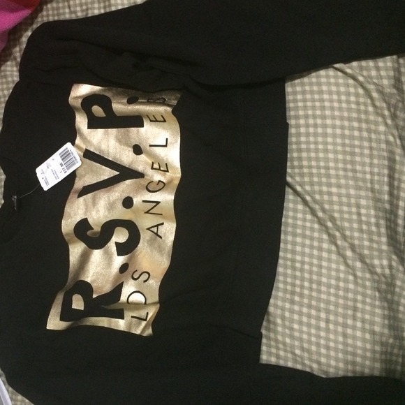 RSVP Gold and black crop sweater